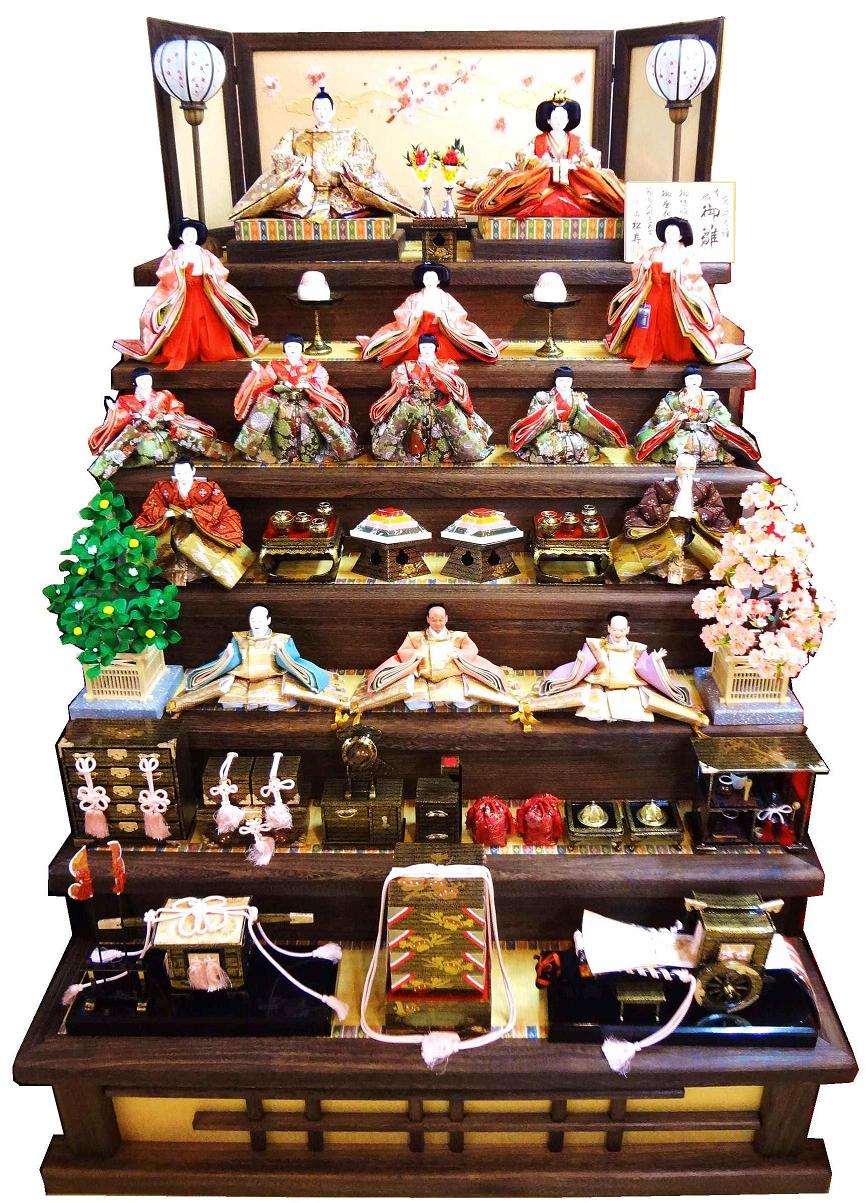 雛人形七段飾り(50年程前に京都西陣大橋人形店にて購入) - 季節